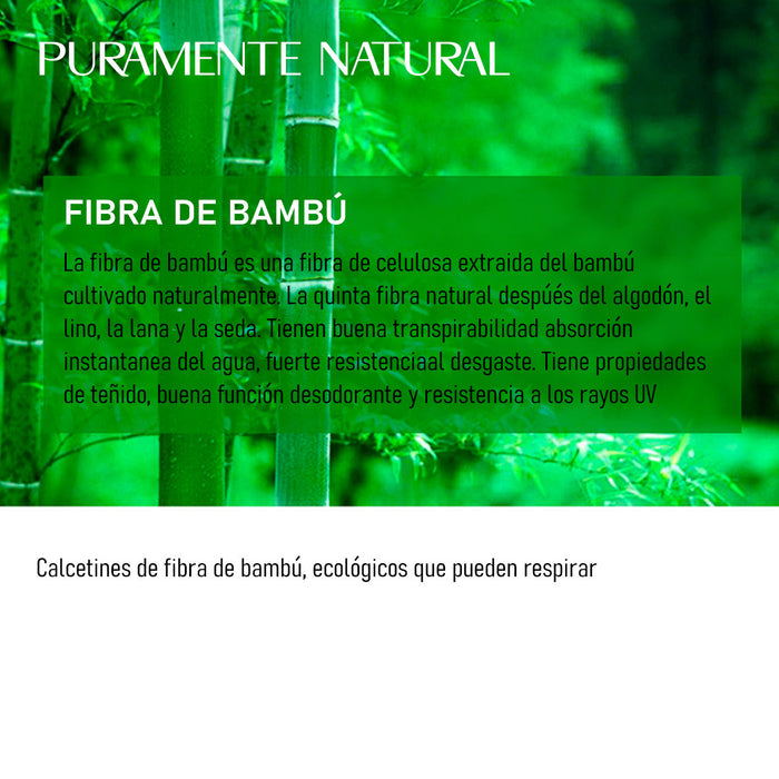 Pack 6 Calcetines Media Caña Lisos de Bambú Talla 36-40