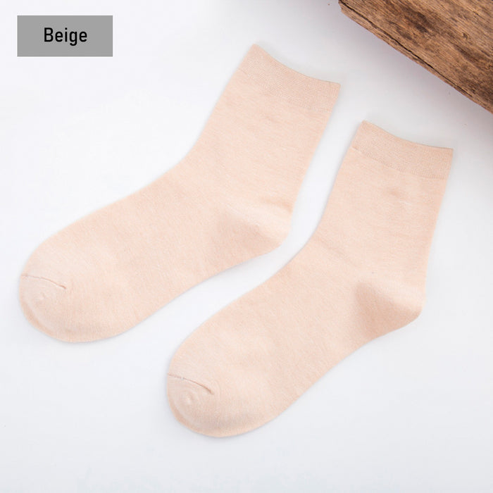 Pack 6 Calcetines Media Caña Lisos de Bambú Talla 36-40