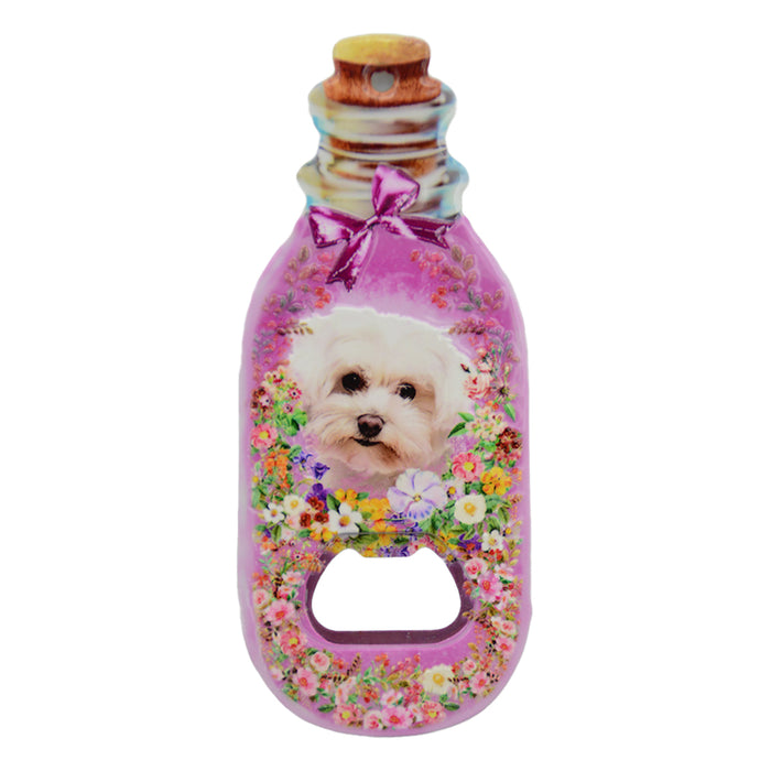 Abrebotella Imán Perro Maltés Floral