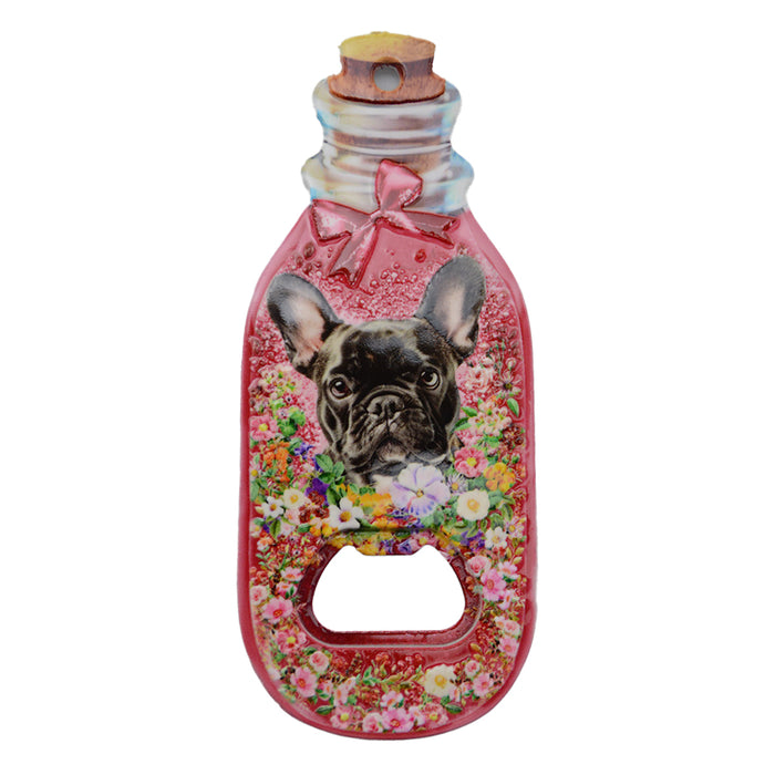 Abrebotella Imán Perro Bulldog Francés Floral