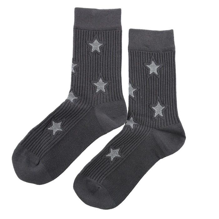 Calcetines Estrellas Brillantes Fondo Gris