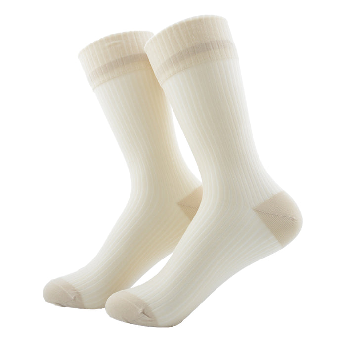 Calcetines Encaje Suave Transpirables Beige