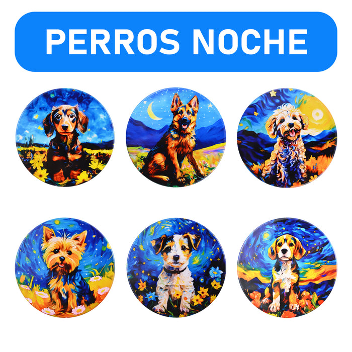 Set de 6 Posavasos Perritos Sueño