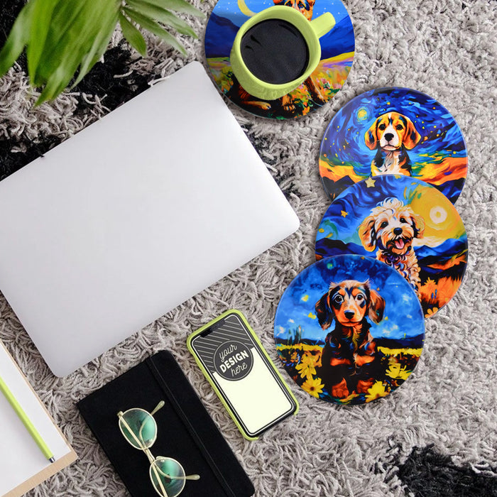 Set de 6 Posavasos Perritos Sueño