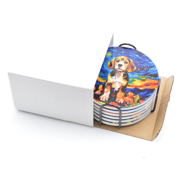 Set de 6 Posavasos Perritos Sueño