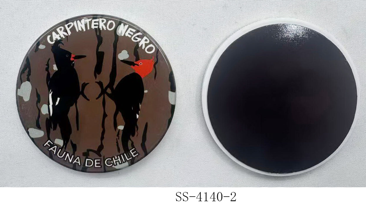 Imán Pájaro Carpintero Negro Fauna de Chile
