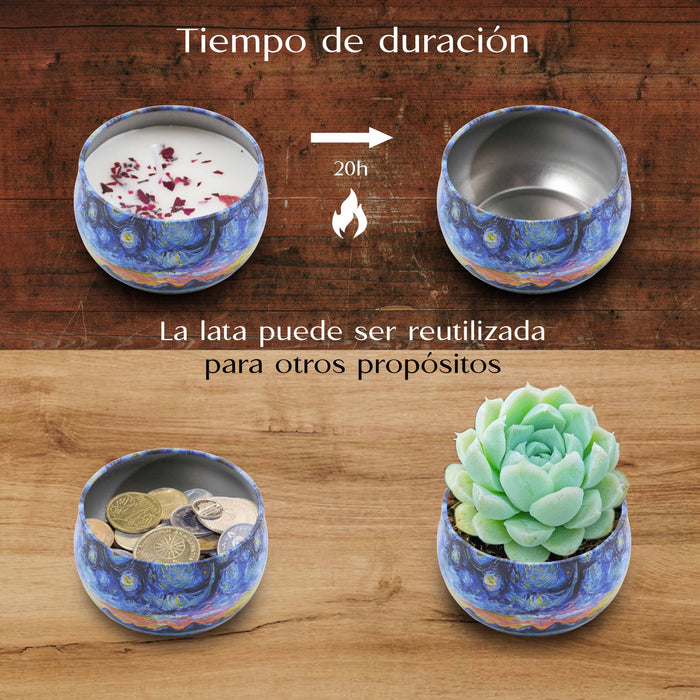 Uso Velas aromaticas pintura perros metal 