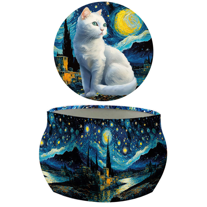Vela Aromática Vainilla Gato Blanco Pintura