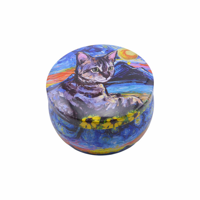 Vela aromatica pintura gato siames metal 4071-1