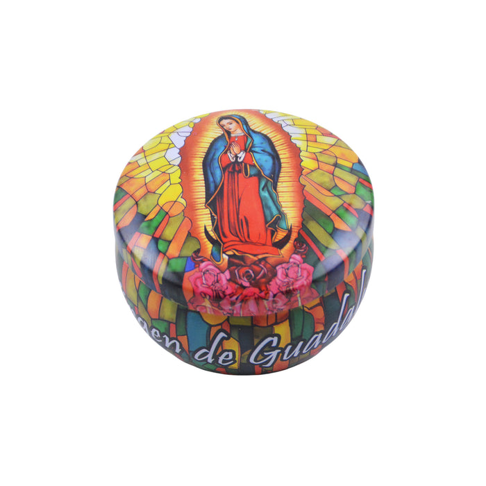Velas aromatica santos metal virgen guadalupe 4236-8