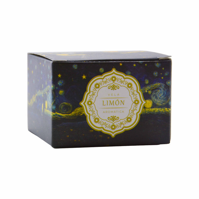 Velas aromaticas pintura gato negro metal 4071-5