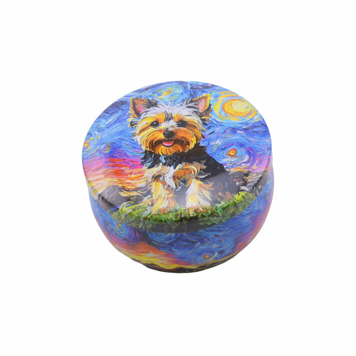 Velas aromaticas pintura perro yorkshire metal 4071-7