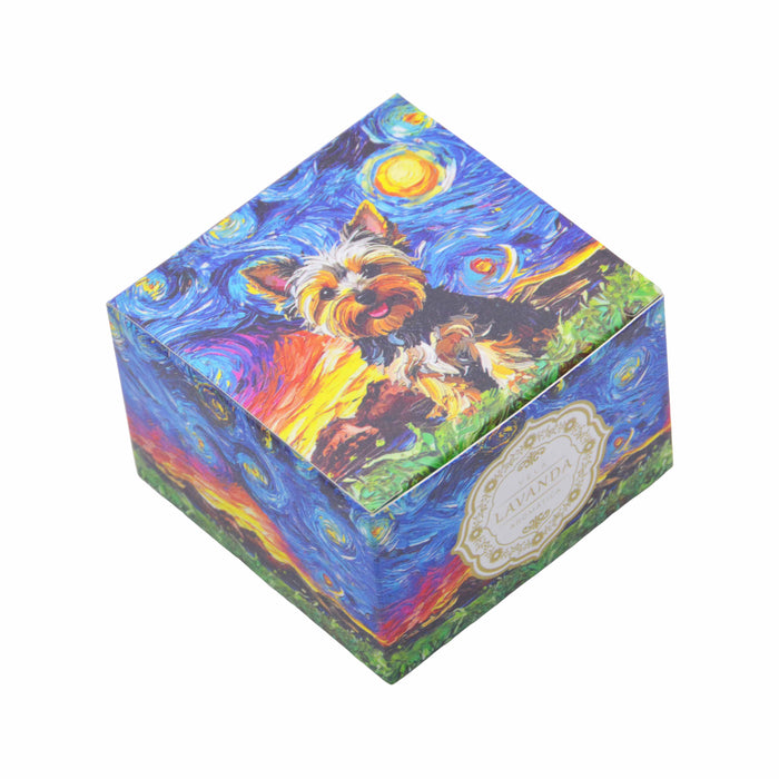 Velas aromaticas pintura perro yorkshire metal 4071-7