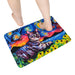 alfombra baño gato gris acostado mouse pad van gogh pintura arte 