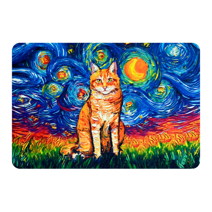 alfombra baño gato mouse pad rubio van gogh arte pintura