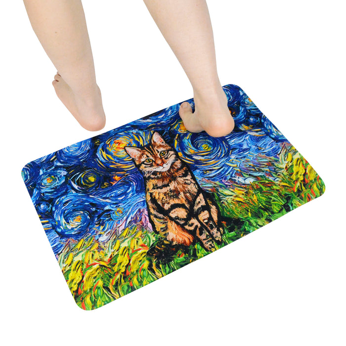 alfombra baño gato romano mouse pad van gogh pintura arte 