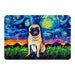 alfombra perro baño pug mouse pad van gogh arte antideslizante pintura