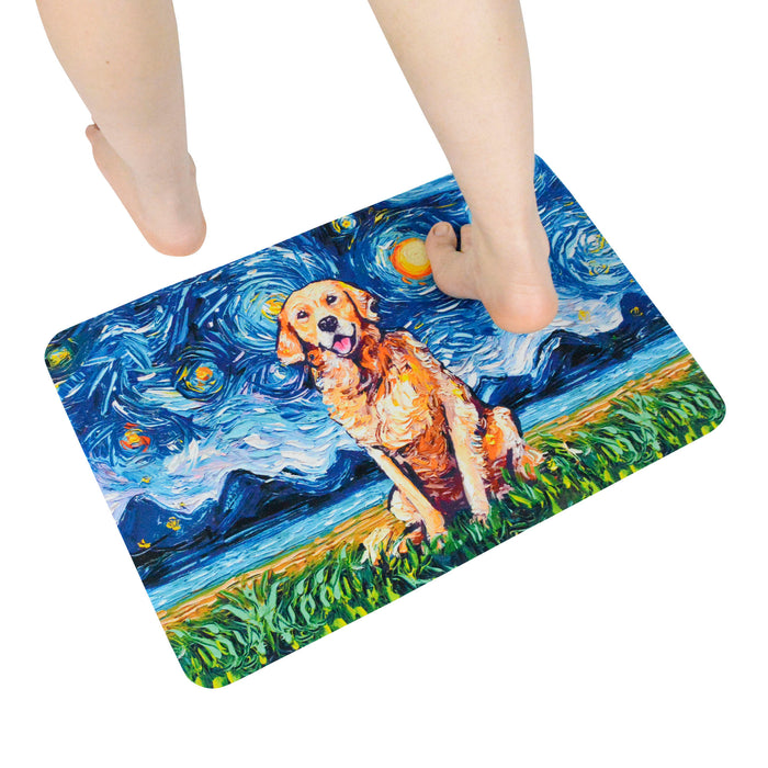 alfombra baño perro golden mouse pad van gogh pintura arte