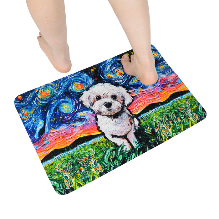 alfombra baño perro maltes mouse pad van gogh pintura arte