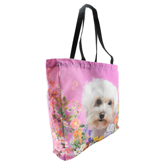 bolso ecologico rectangular perro poodle rosado 3606_2