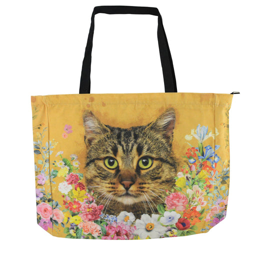 bolso rectangular floral gato romano