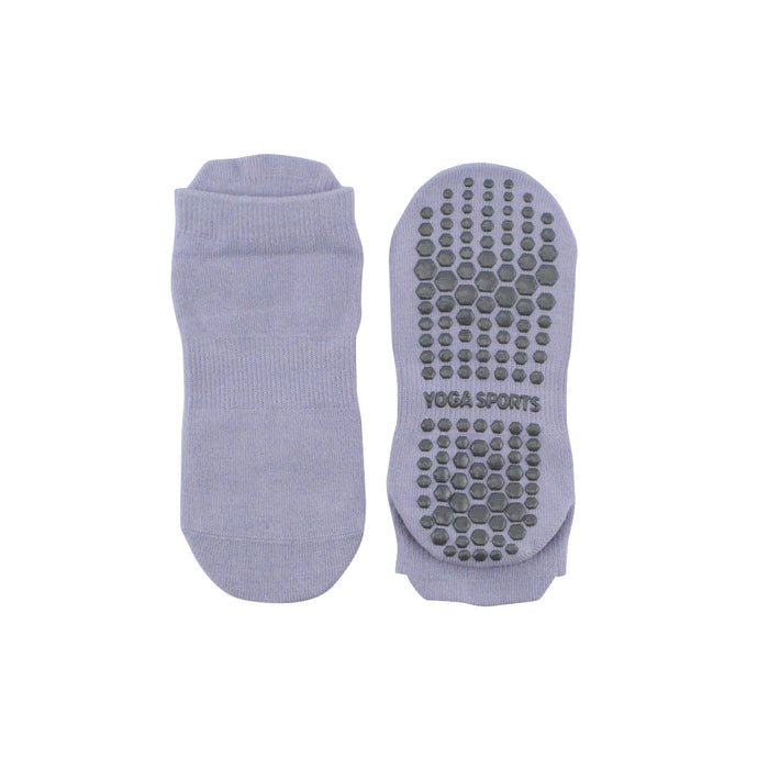 calcetin algodon corto antedeslizante morado 3674-3