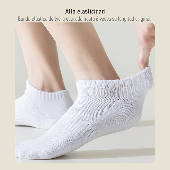 calcetin algodon corto antideslizante blanco modelo alta elasticidad 3811