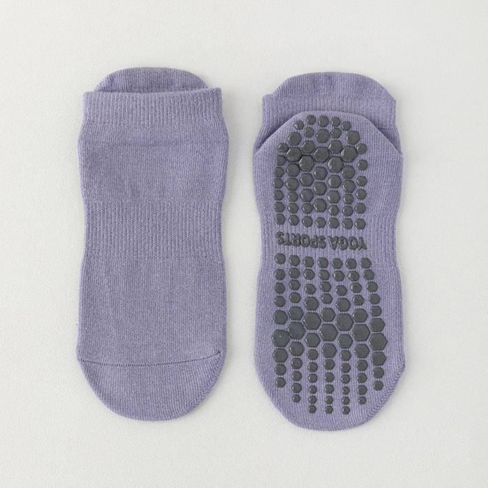 calcetin algodon corto morado antideslizante 3674-3