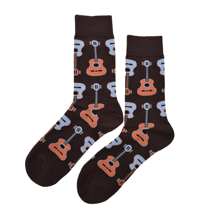 calcetin algodon hombre largos guitarra 651