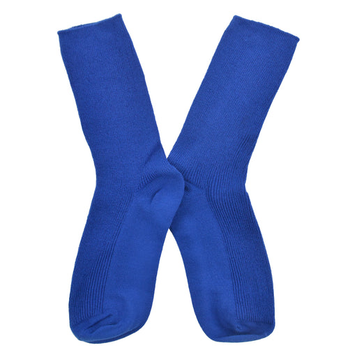 calcetin algodon largo azul liso 4005-7