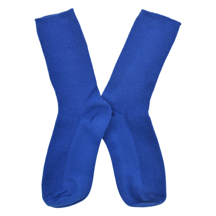 calcetin algodon largo azul liso 4005-7