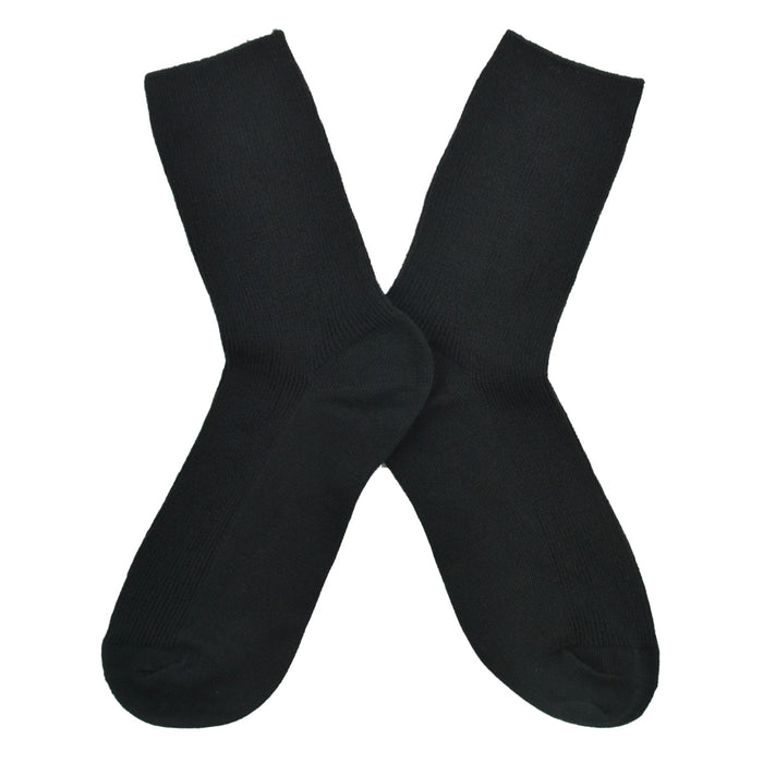 calcetin algodon largo negro liso 4005-1