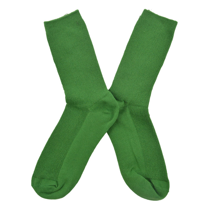 calcetin algodon largo verde liso 4005-3