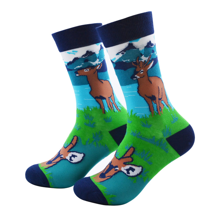 calcetin algodon largo mujer Huemul chile 362