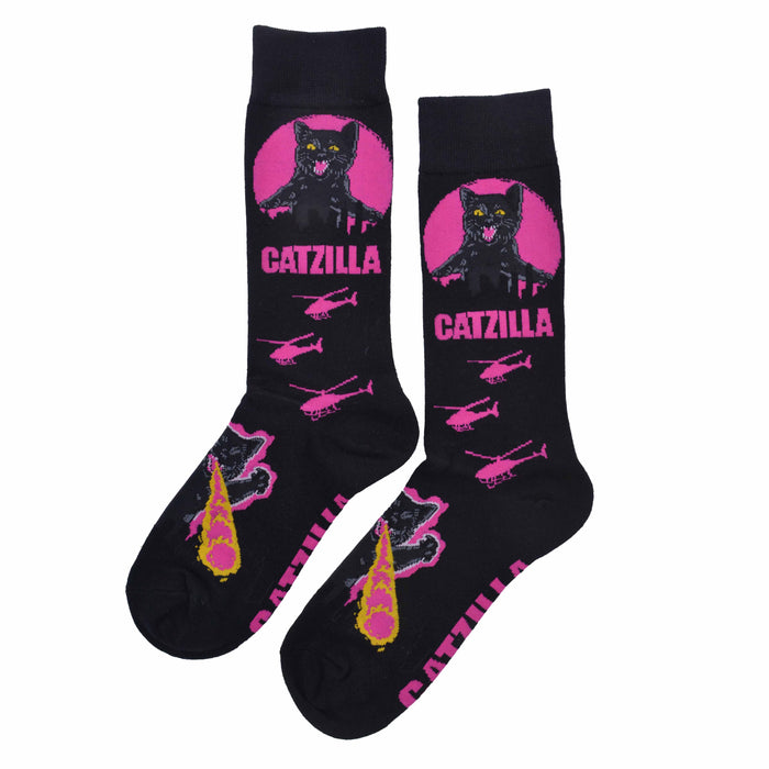 calcetin algodon largo mujer catzilla gato 208
