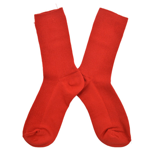 calcetin algodon largo rojo liso 4005-6