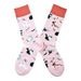 calcetin algodon largo rosado gatos 214