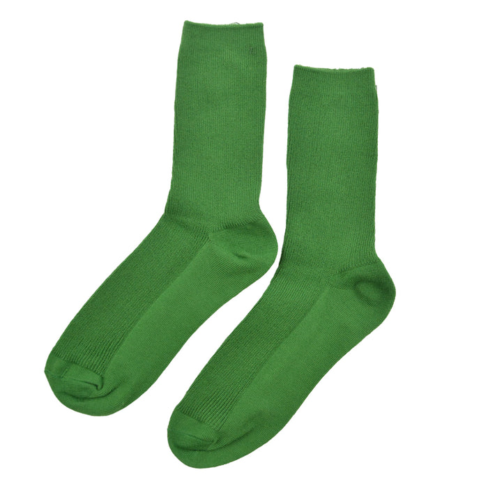 calcetin algodon largo verde liso 4005-3