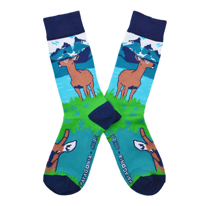 calcetin algodon largo mujer Huemul chile 362