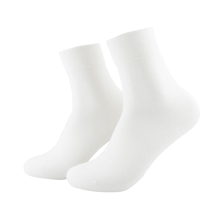calcetin algodon media caña pierna blanco antibacteriano 