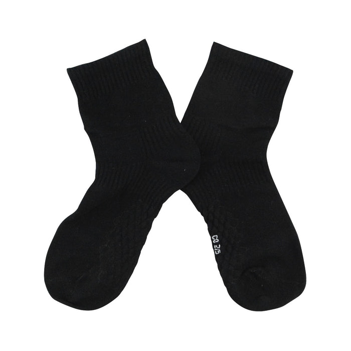 calcetin deportivo antideslizante algodon negro 