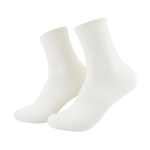 calcetin deportivo media caña pierna blanco algodon 