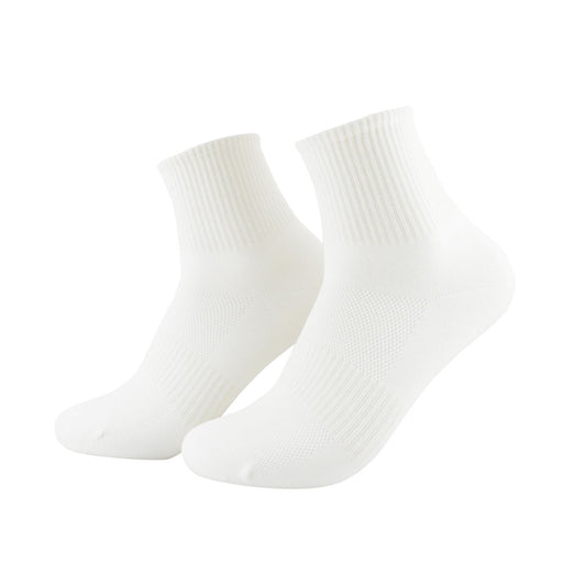 calcetin deportivo media caña pierna blanco transpirable