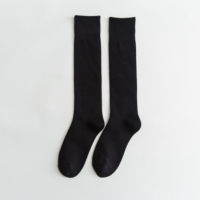 calcetin extralargo algodon negro 4010-1