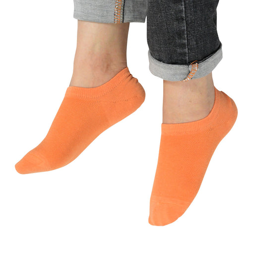 calcetin invisible algodon naranja modelo