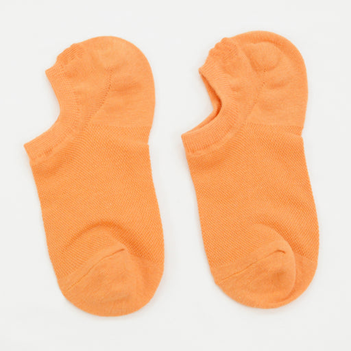calcetin invisible algodon transpirable liso naranja 1971 talla talla 25-30 verano