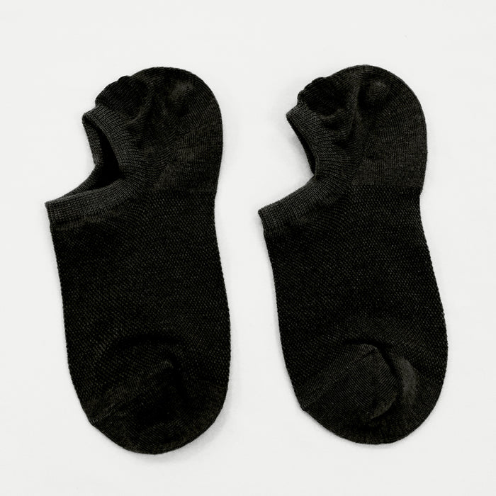 calcetin invisible algodon transpirable liso negro 1971 talla talla 25-30 verano