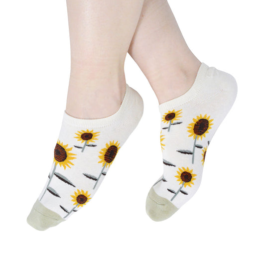 calcetin invisible girasoles flores modelo