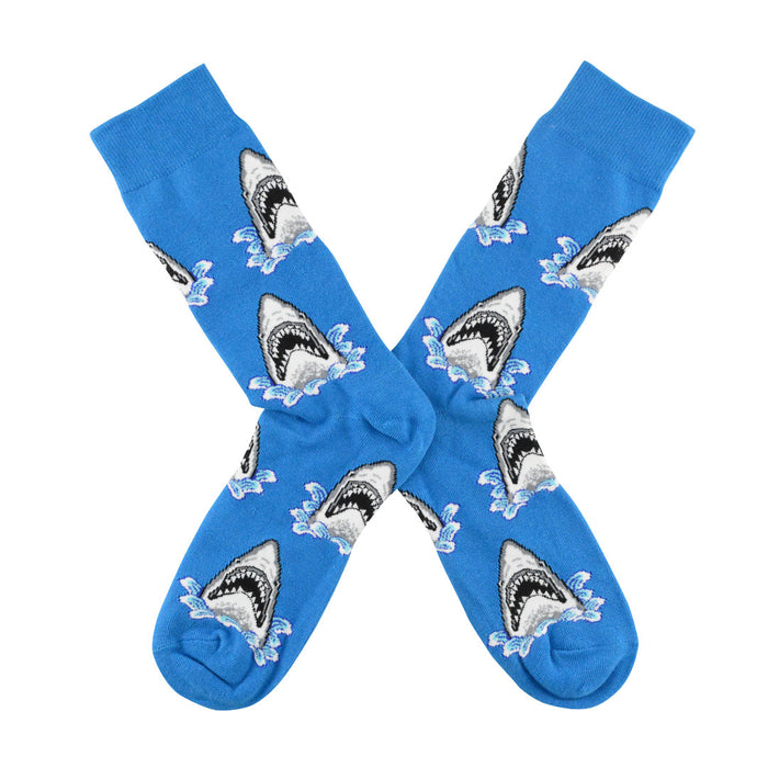 calcetin largo algodon tiburon mar 