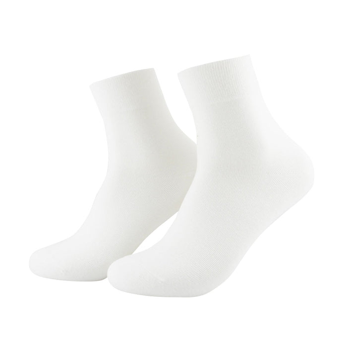 calcetin media caña pierna antibacteriano algodon blanco 